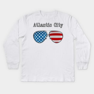 AMERICA PILOT GLASSES ATLANTIC CITY Kids Long Sleeve T-Shirt